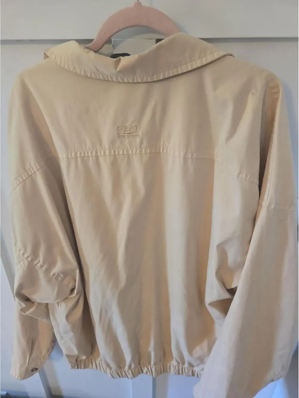 Vintage Gear For Sports Men's XL Windbreaker Jacket Khaki Navy - Picture 4 of 6